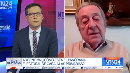 Entrevista en Club de Prensa de NTN24 a Mauricio Jaitt sobre campaña para las elecciones presidenciales en Argentina