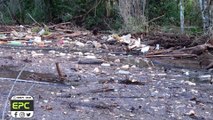50 sacos de lixo são retirados de rios em Cascavel