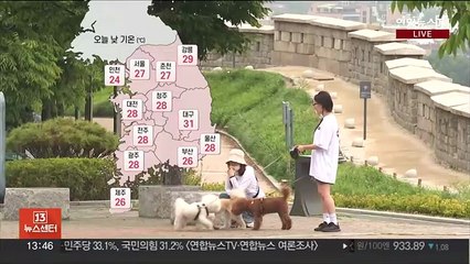 [날씨] 낮더위 속 중북부 소나기…내일, 모레 중부 비