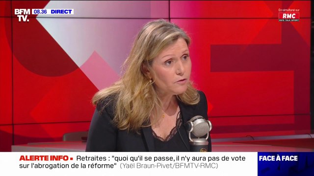 Proposition d'abrogation de la réforme des retraites: Yaël Braun-Pivet estime qu'Éric Coquerel est sorti de son rôle institutionnel