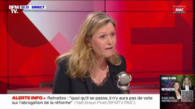 Retraites: les amendements de rétablissement de l'article 1 seront déclarés irrecevables , affirme Yaël Braun-Pivet