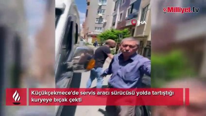 Küçükçekmece'de tartıştığı kuryeye bıçak çekti