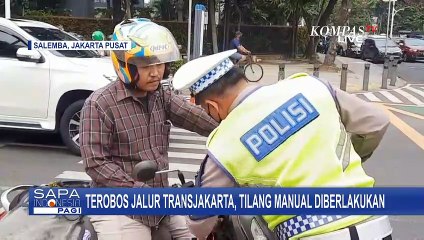 Terobos Jalur Transjakarta, Tilang Manual Diberlakukan!