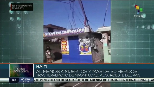 Haití: Reportan al menos 4 fallecidos tras sismo de magnitud 5,5