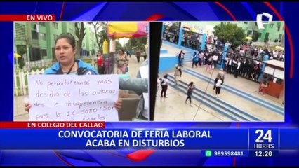 Feria laboral en colegio del Callao termina en disturbios: director asegura no volverá a ceder local