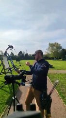 Dillon Crow showing archery skills ahead of world championships