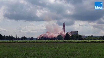 La (presque) destruction de la cheminée d'Aramon