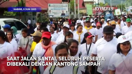 Aksi Warga Jalan Santai dan Bersih-Bersih Sampah Plastik di Nabire!