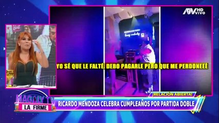 Ricardo Mendoza celebra cumpleaños de Rosalía Franco mientras su novia está de viaje