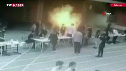 İstanbul'da deney sırasındaki patlama kamerada