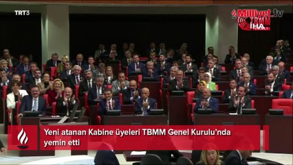 Yeni kabine üyeleri TBMM Genel Kurulu'nda yemin etti