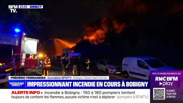Incendie à Bobigny: 200 sapeurs-pompiers et 55 engins déployés, selon le sous-préfet de Seine-Saint-Denis