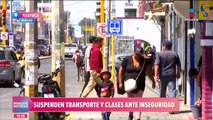 Suspenden transporte y clases por inseguridad en Hidalgo