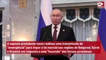 TV russa é hackeada e exibe pronunciamento de Vladimir Putin ‘fake’