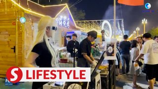 Visit to lively night market in Xinjiang's small town