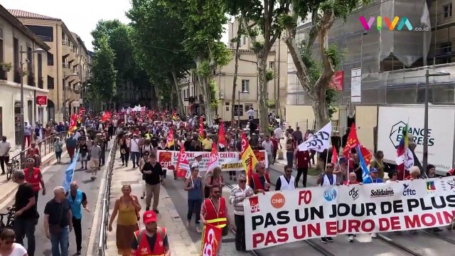 PRANCIS KACAU! Macron Diserbu Ribuan Massa Tolak UU Pensiun