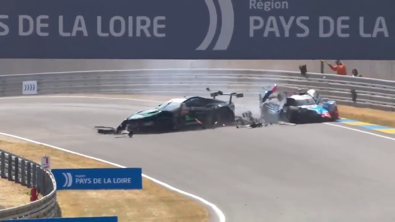 24H Of Mans 2023 FP1 Stevenson Thomas Big Crash
