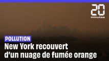 New York recouverte d'une épaisse fumée orange