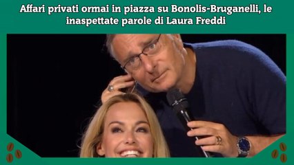 Affari privati ormai in piazza su Bonolis-Bruganelli, le inaspettate parole di Laura Freddi