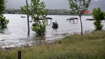 Kılıçkaya Barajı'nın doluluk oranı yüzde 100'e ulaştı, mesire alanı ve sosyal tesisler su altında kaldı