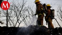 Más de 400 brigadistas combaten incendio forestal en el cerro de Patamban