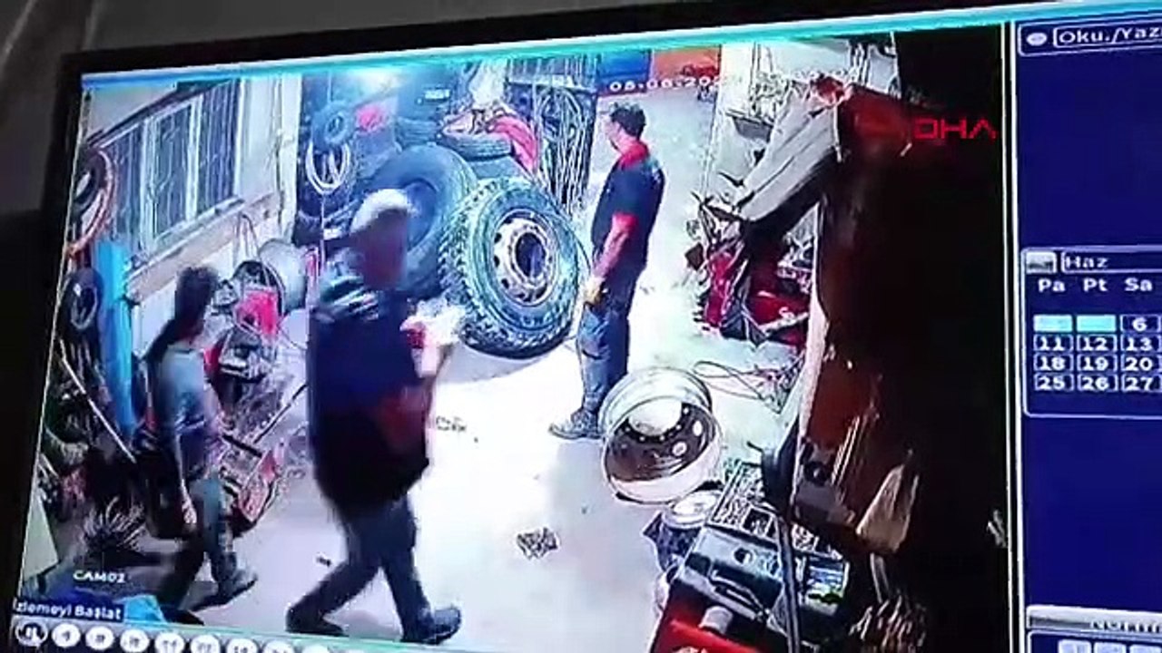 éclatement d'un pneu de camion： une personne blessée