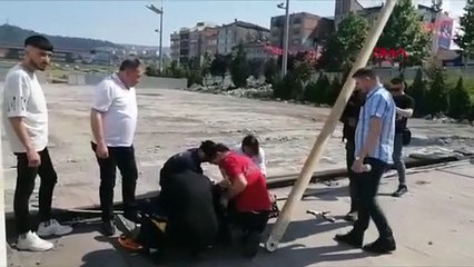 Karabük'te Millet Bahçesi inşaatında işçi düştü