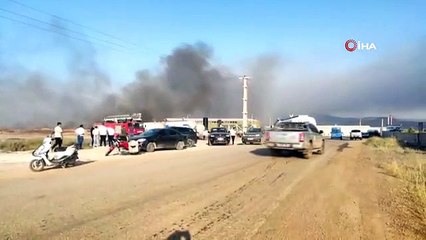 Gaziantep'te tarla yangını Doğalgaz Dağıtım Merkezi'ni tehdit ediyor