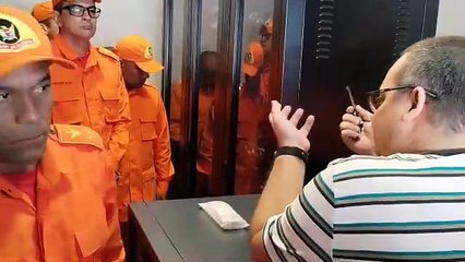 Bombeiros em visita técnica, em Arapiraca