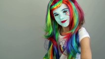 My Little Pony Rainbow Dash Makeup Tutorial! Equestria Girl Doll Cosplay   Kittiesmama (2)