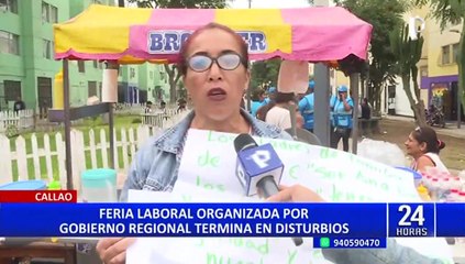 Callao: alumnos quedan atrapados en colegio por multitud generada por feria laboral