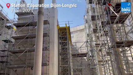 Avancée des travaux du nouveau bassin d'orage de la station d'épuration Dijon-Longvic