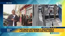 Ladrón recién liberado roba pollería en Los Olivos.