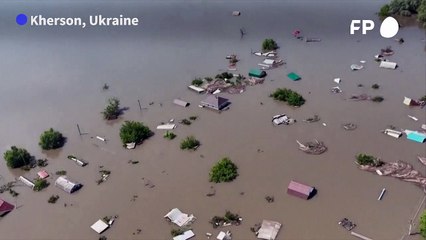 Ukraine army images show flooded Russian-controlled Kherson region