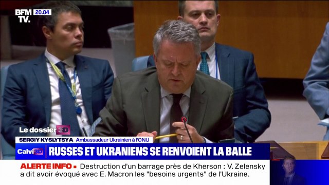 Le barrage de Kakhovka a été miné par les occupants russes pour l'ambassadeur ukrainien à l'ONU