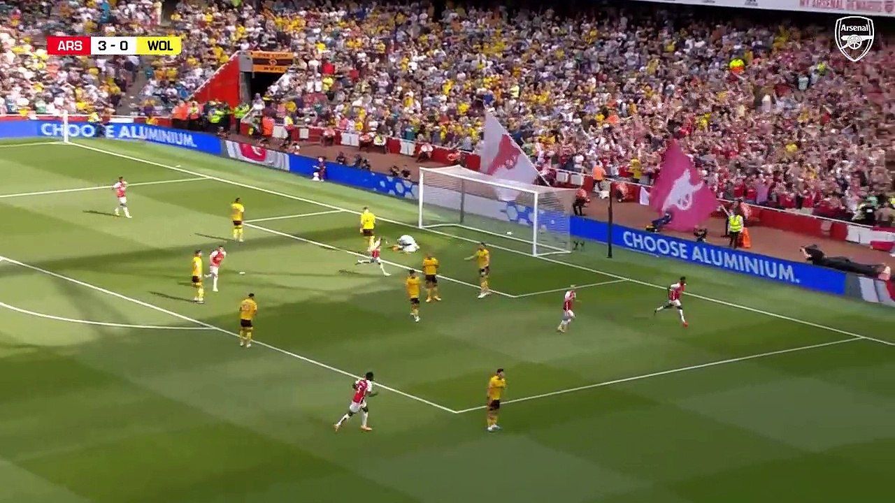HIGHLIGHTS _ Arsenal vs Wolves (5-0) _ Xhaka (x2), Saka, Jesus, Kiwior