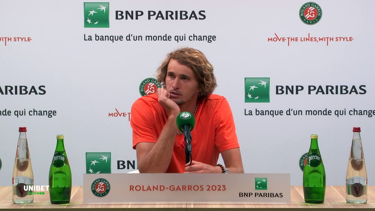 Roland-Garros 2023 - Alexander Zverev : "I don't think about what happened last year, I have another chance, and I hope I can take it"