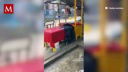 La lluvia en Veracruz provocó inundaciones y pérdidas materiales en mercado