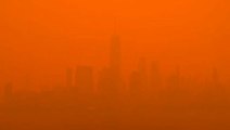 Apocalyptic time-lapse shows New York disappear into orange smoke from Canada wildfires