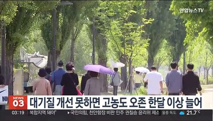 대기질 개선 못하면 고농도 오존 한달 이상 늘어