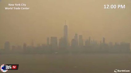 Video shows the change in air quality in NYC in just a few hours