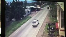 Accidente vial queda grabado por cámaras de seguridad en Honduras