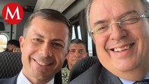 El canciller Marcelo Ebrard recibió al secretario de Transporte de Estados Unidos