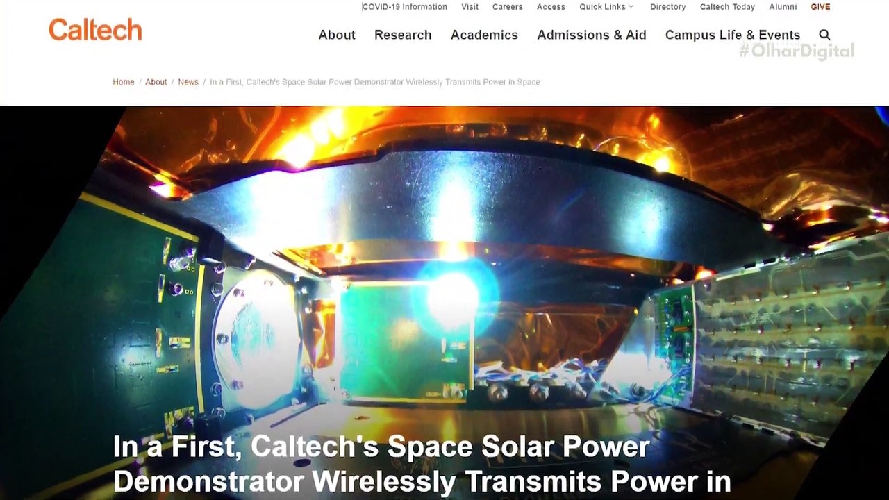 Energia solar do espaço é transmitida sem fios para a Terra