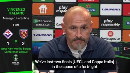 Fiorentina's Italiano Heartbroken After Conference League Final Loss to West Ham ⚽