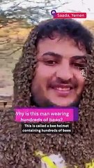 This man wears bees to promote Yemen’s world famous honey prod