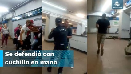 Captan riña en estación Panteones de la Línea 2 del Metro