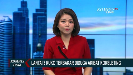 Dramatis! Diduga Korsleting Listrik, Bangunan Ruko Lantai 3 Terbakar di Jember