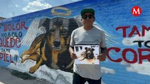 Artista urbano pinta mural en honor a Scooby, perrito que fue arrojado a un cazo en Tecámac