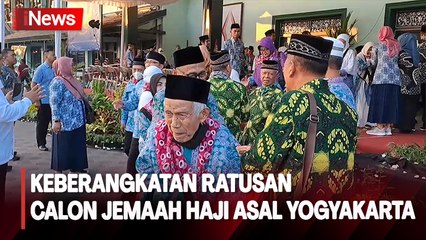 Isak Tangis Haru Keluarga Warnai Keberangkatan Ratusan Jemaah Calon Haji di Kota Yogyakarta